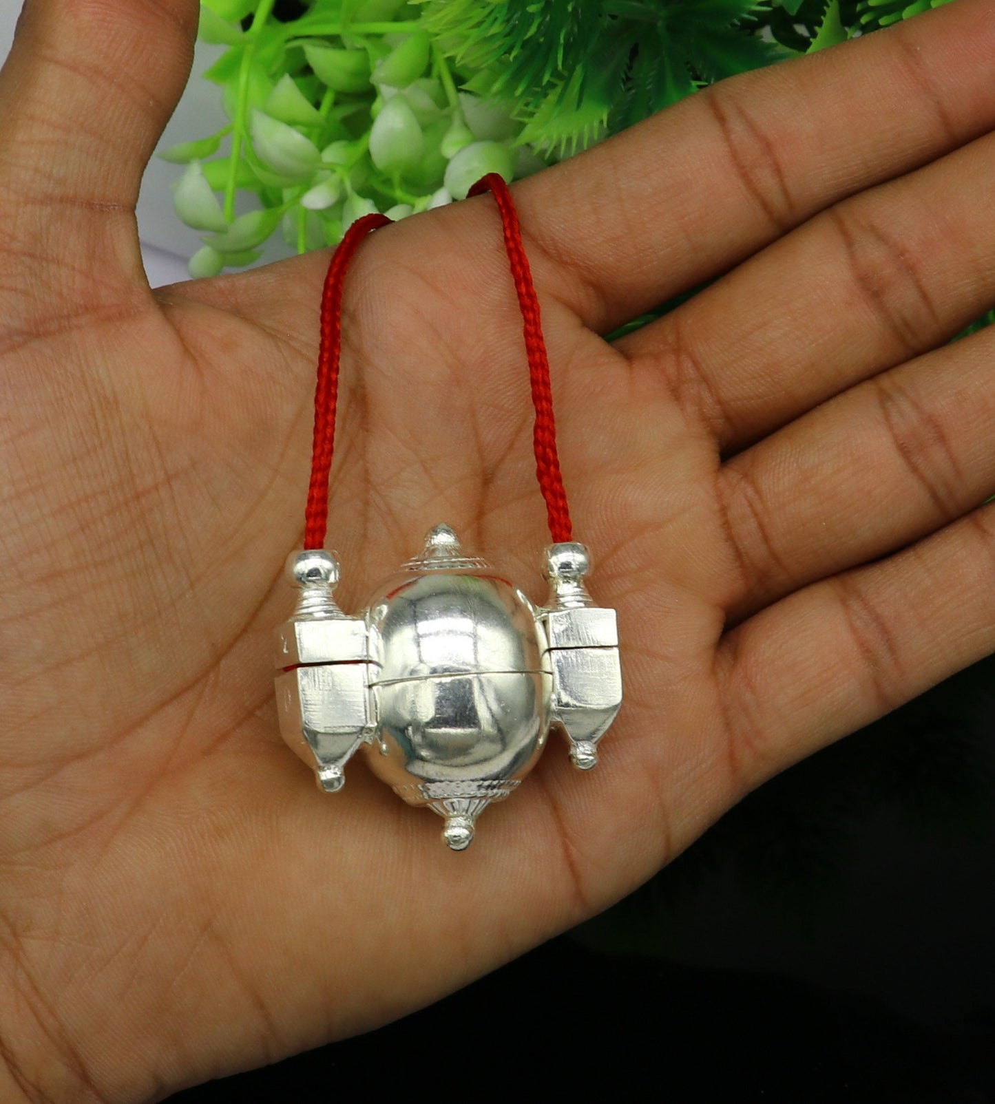 Sterling silver stylish vintage antique designer Idol shiva lingam box pendant, casket box pendant for shiva lingam, ethnic inidia sa12 - TRIBAL ORNAMENTS