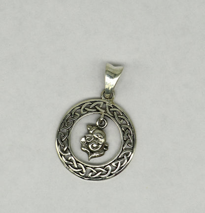 Sterling silver Lord Ganesha pendant with vintage design, unisex personalized jewelry by TRIBAL ORNAMENTS, handmade and stylish.