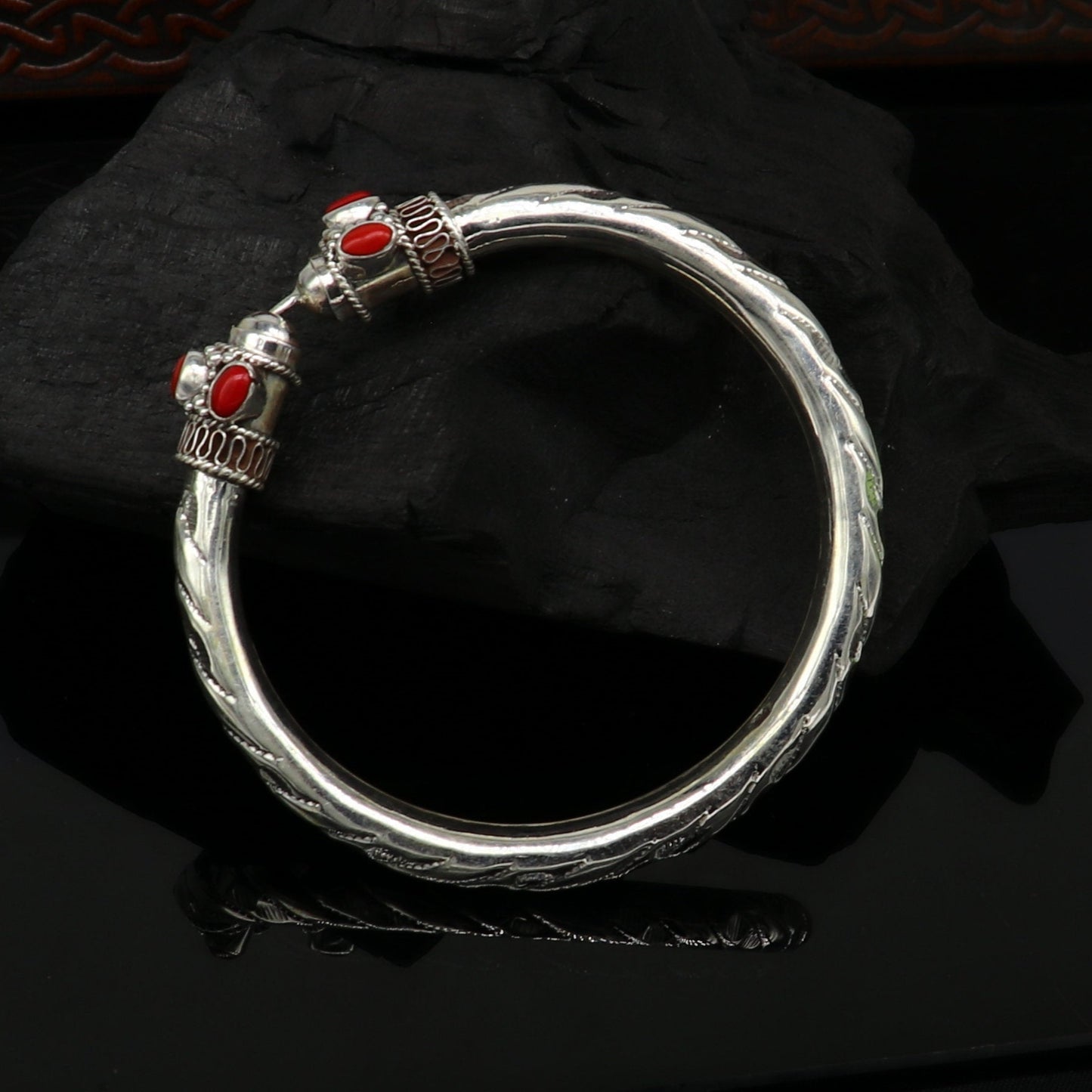 Stylish fancy customized 925 sterling silver men's and women's bangle cuff bracelet, gorgeous gifting jewelry  india nssk312 - TRIBAL ORNAMENTS