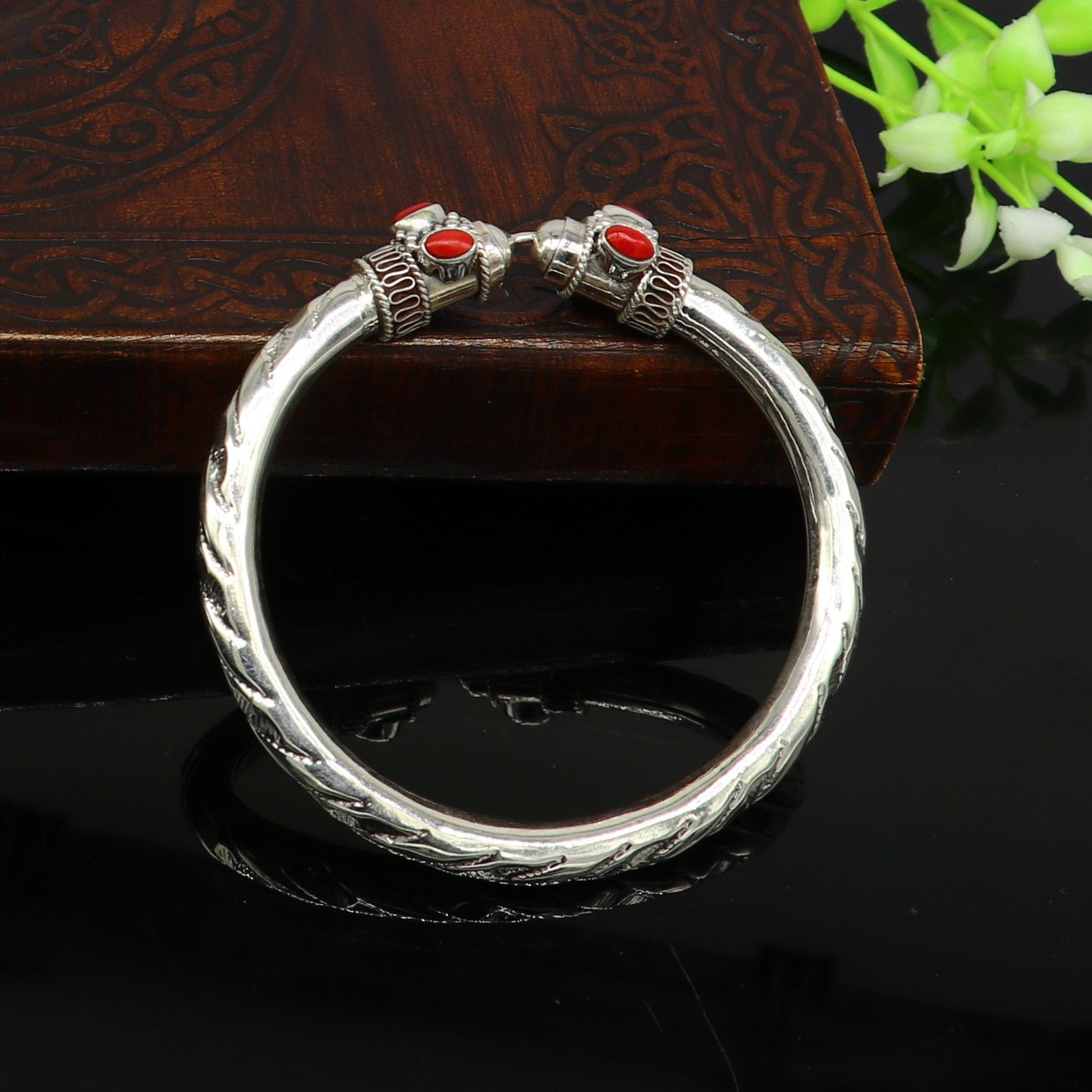 Stylish fancy customized 925 sterling silver men's and women's bangle cuff bracelet, gorgeous gifting jewelry  india nssk312 - TRIBAL ORNAMENTS