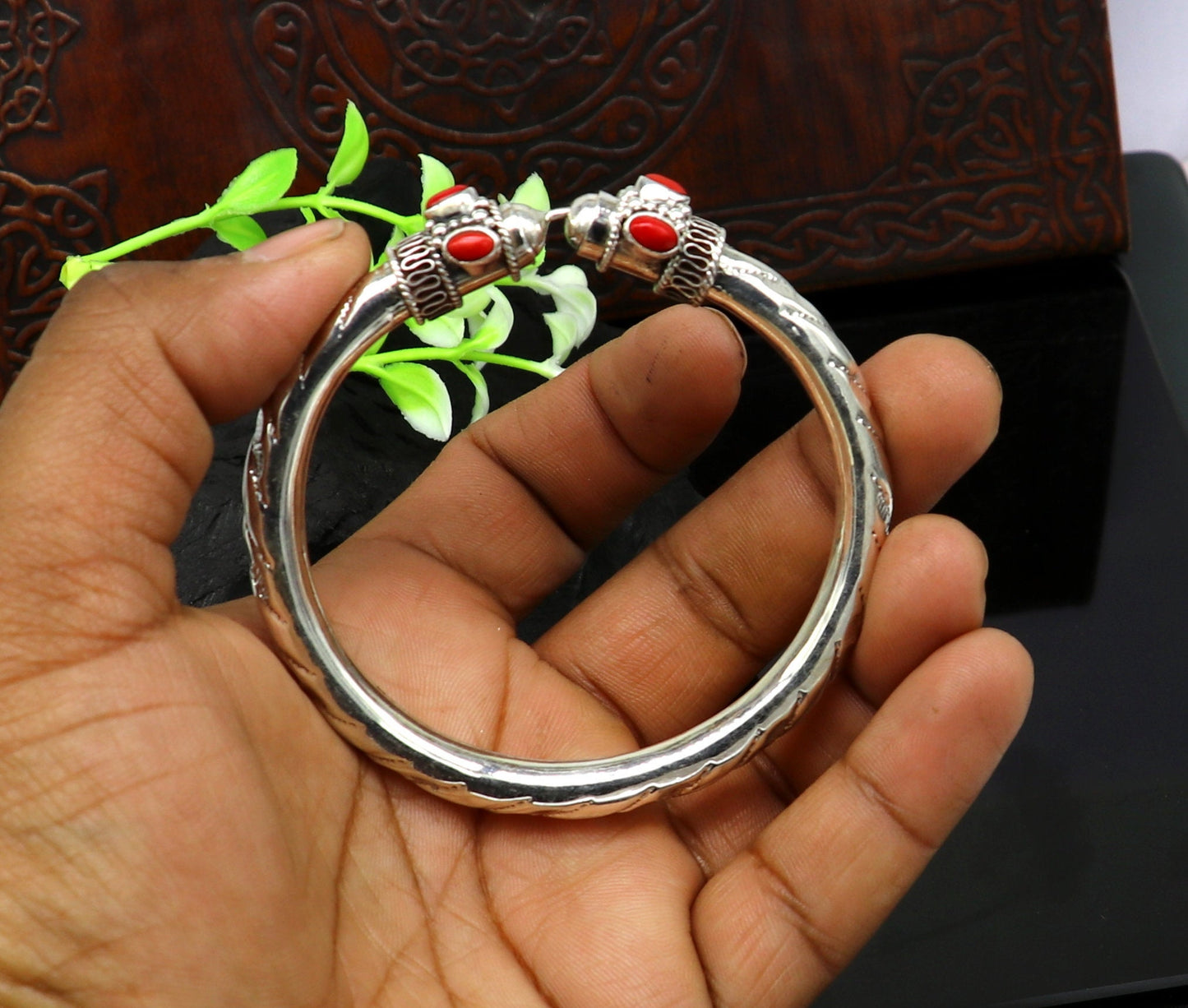 Stylish fancy customized 925 sterling silver men's and women's bangle cuff bracelet, gorgeous gifting jewelry  india nssk312 - TRIBAL ORNAMENTS