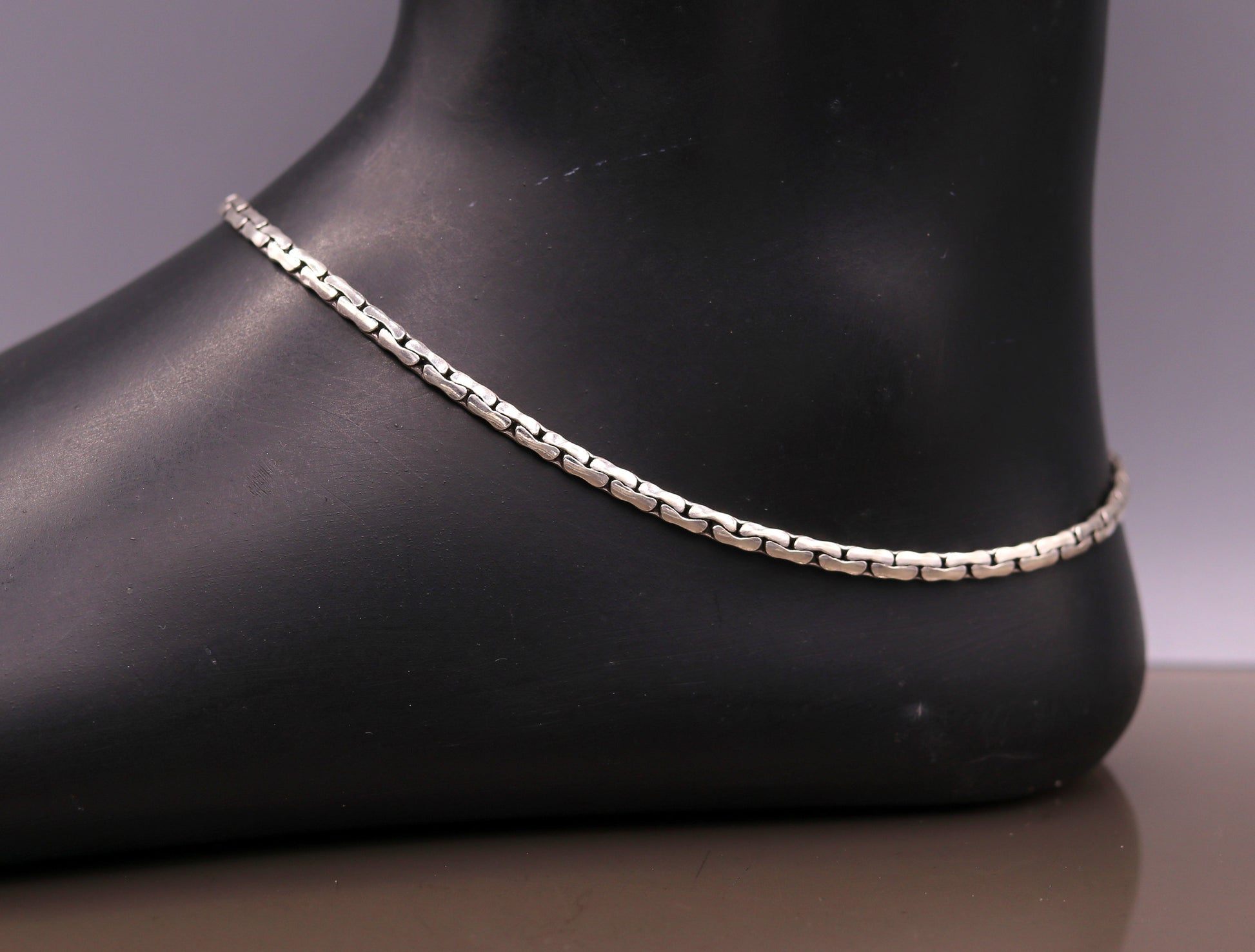 Top class pretty design ankle jewelry Real 925 sterling silver anklet, excellent mother's day gifting tribal belly dance jewelry india ank38 - TRIBAL ORNAMENTS