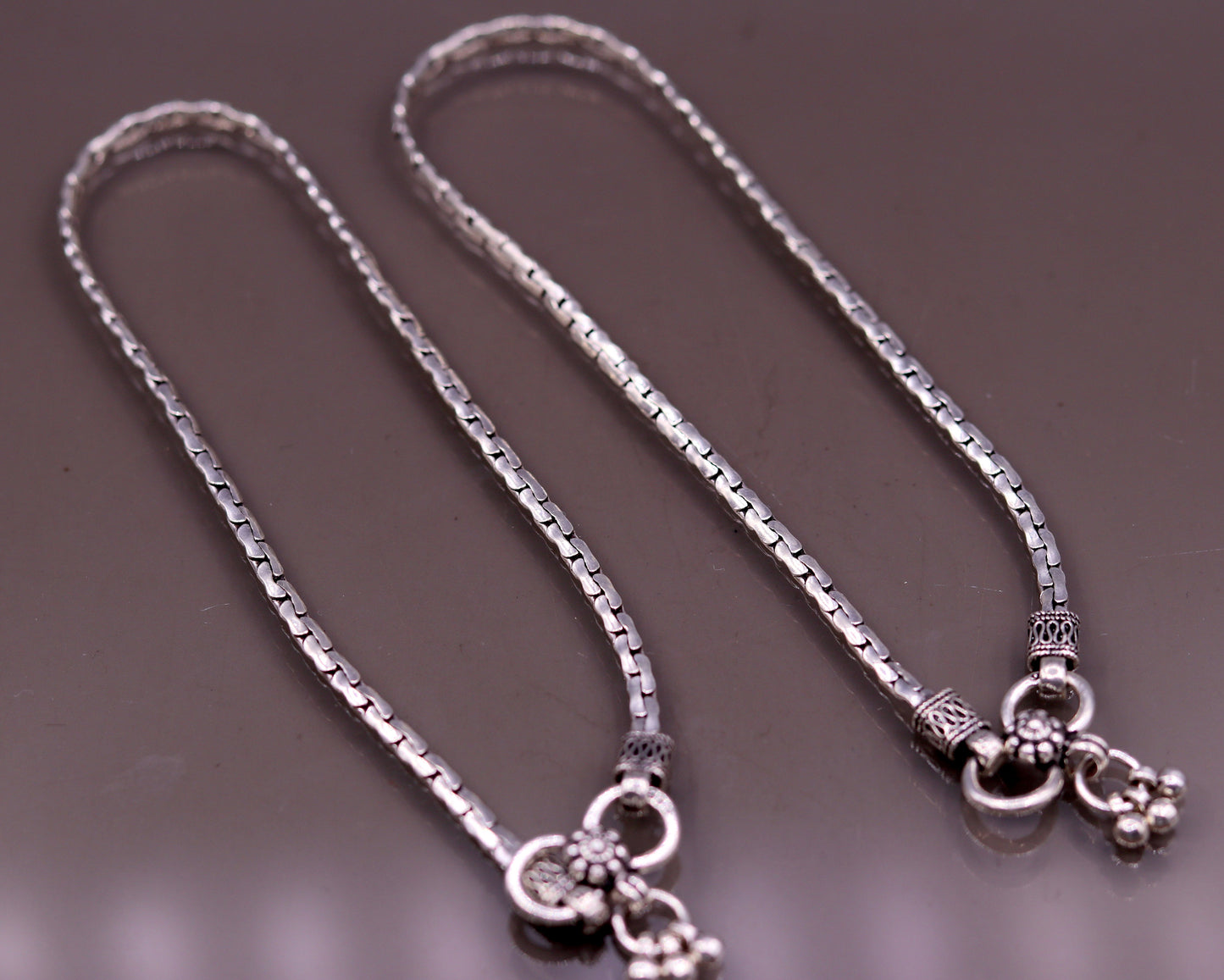 Top class pretty design ankle jewelry Real 925 sterling silver anklet, excellent mother's day gifting tribal belly dance jewelry india ank38 - TRIBAL ORNAMENTS