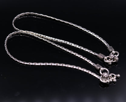 Top class pretty design ankle jewelry Real 925 sterling silver anklet, excellent mother's day gifting tribal belly dance jewelry india ank38 - TRIBAL ORNAMENTS