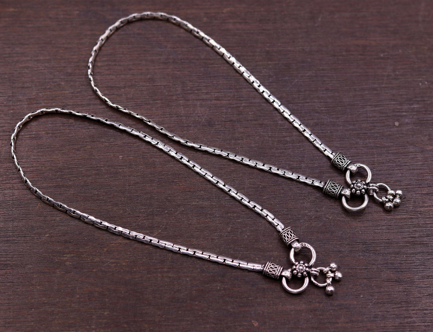 Top class pretty design ankle jewelry Real 925 sterling silver anklet, excellent mother's day gifting tribal belly dance jewelry india ank38 - TRIBAL ORNAMENTS