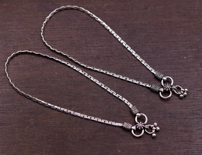 Top class pretty design ankle jewelry Real 925 sterling silver anklet, excellent mother's day gifting tribal belly dance jewelry india ank38 - TRIBAL ORNAMENTS