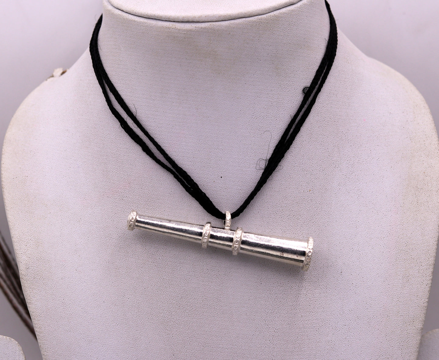 Traditional cone design Sterling silver antique style unisex pendant jewelry from rajasthan india gifting tribal jewelry nsp122 - TRIBAL ORNAMENTS