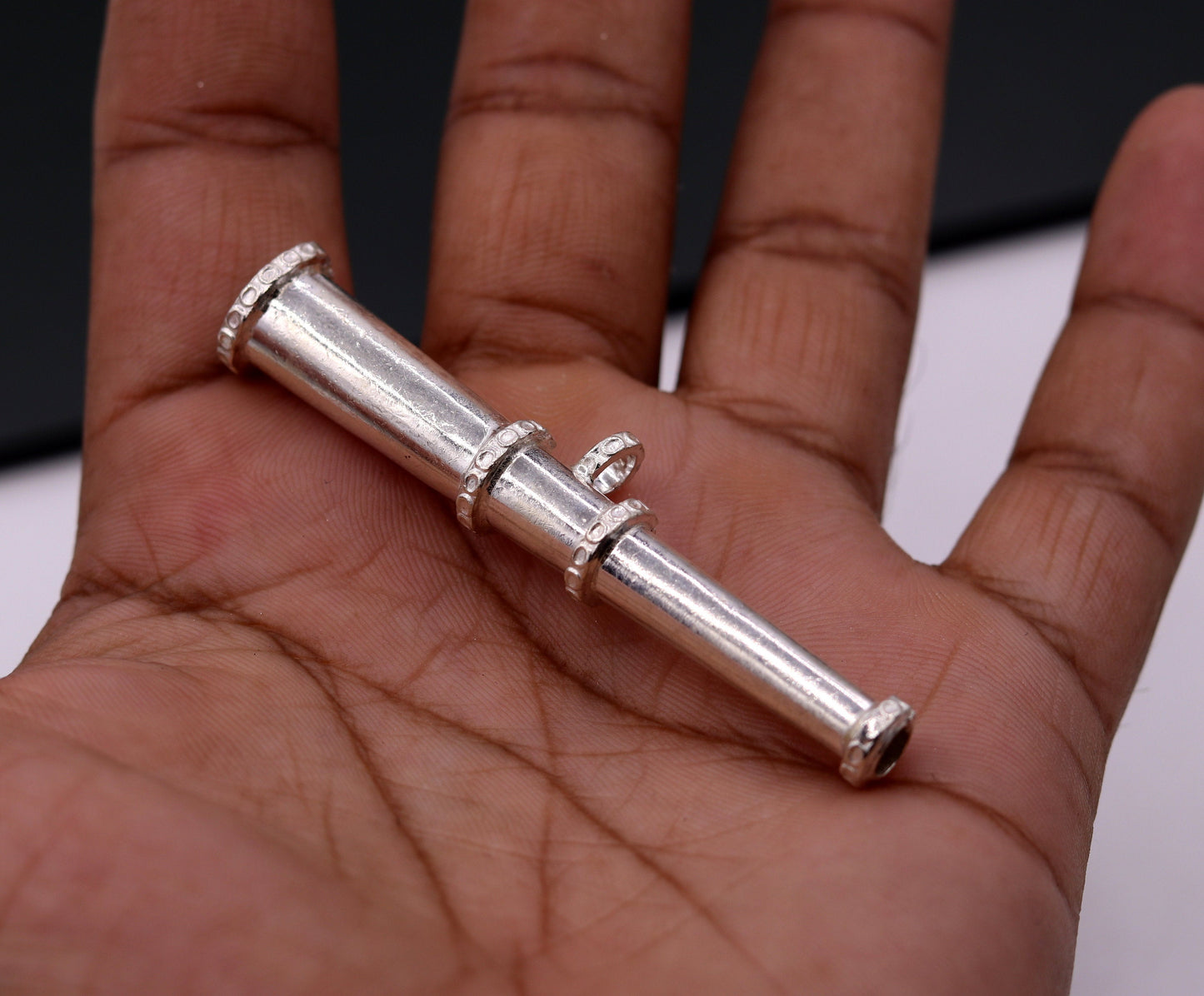 Traditional cone design Sterling silver antique style unisex pendant jewelry from rajasthan india gifting tribal jewelry nsp122 - TRIBAL ORNAMENTS