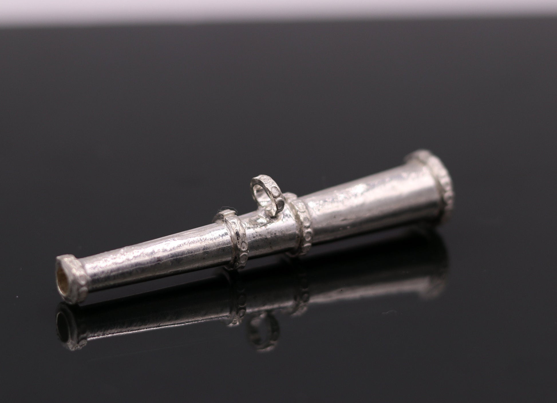 Traditional cone design Sterling silver antique style unisex pendant jewelry from rajasthan india gifting tribal jewelry nsp122 - TRIBAL ORNAMENTS