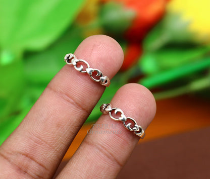 Traditional design 925 sterling silver vintage handmade toe ring belly dance women's jewelry awesome tribal jewelry Rajasthan India ytr24 - TRIBAL ORNAMENTS