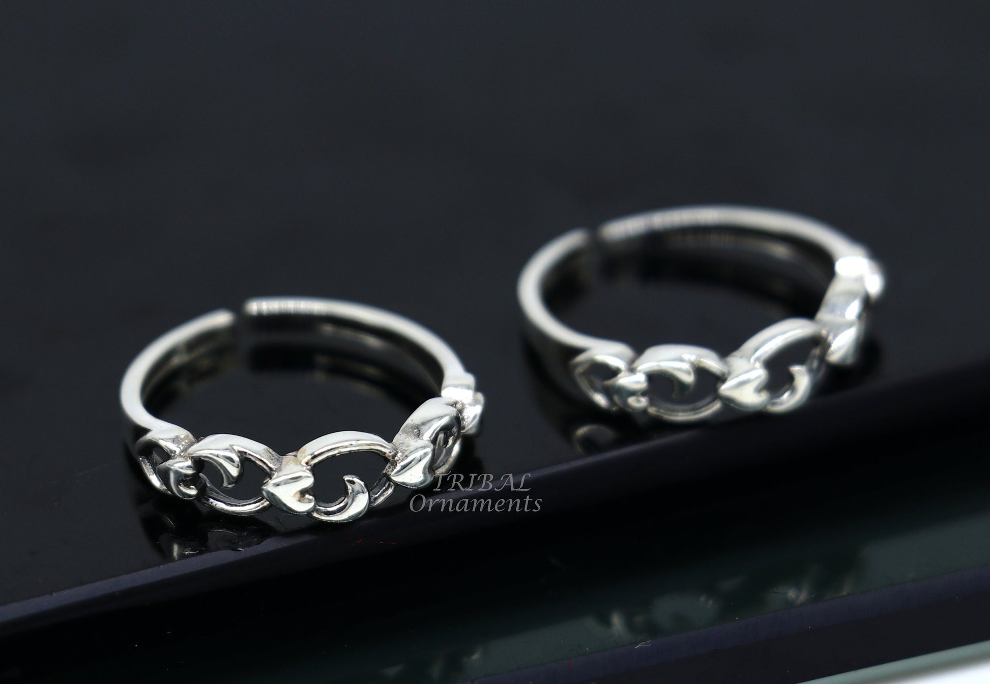 Traditional design 925 sterling silver vintage handmade toe ring belly dance women's jewelry awesome tribal jewelry Rajasthan India ytr24 - TRIBAL ORNAMENTS