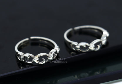 Traditional design 925 sterling silver vintage handmade toe ring belly dance women's jewelry awesome tribal jewelry Rajasthan India ytr24 - TRIBAL ORNAMENTS