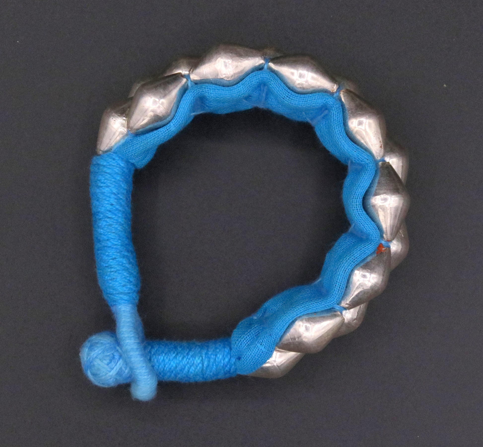 Traditional design handmade sterling silver beads ball fabulous vintage tribal cuff bracelet from rajasthan india !!cb01 - TRIBAL ORNAMENTS