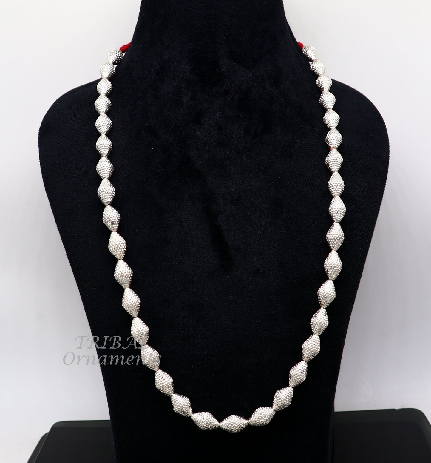 Traditional design handmade sterling silver beads necklace adjustable chain fabulous tribal necklace belly dance ethnic jewelry set494 - TRIBAL ORNAMENTS