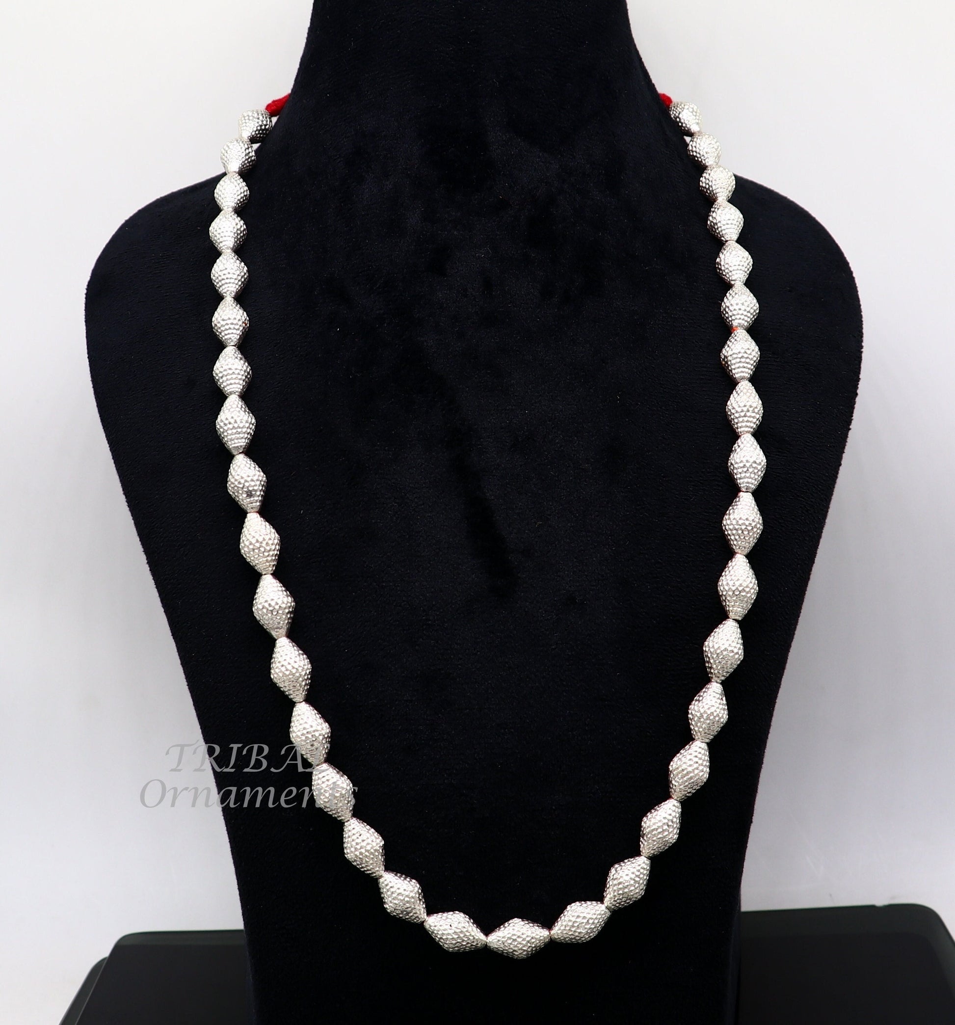 Traditional design handmade sterling silver beads necklace adjustable chain fabulous tribal necklace belly dance ethnic jewelry set494 - TRIBAL ORNAMENTS