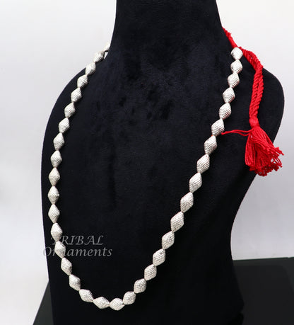 Traditional design handmade sterling silver beads necklace adjustable chain fabulous tribal necklace belly dance ethnic jewelry set494 - TRIBAL ORNAMENTS