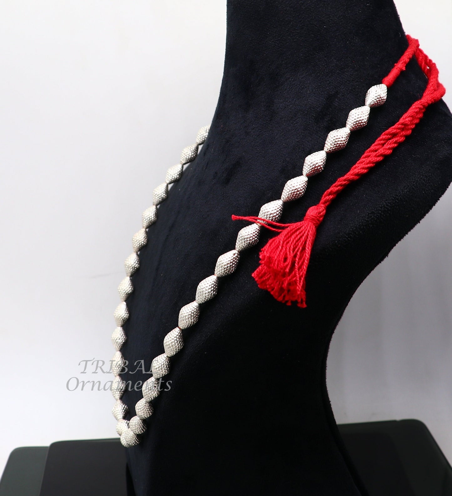 Traditional design handmade sterling silver beads necklace adjustable chain fabulous tribal necklace belly dance ethnic jewelry set494 - TRIBAL ORNAMENTS