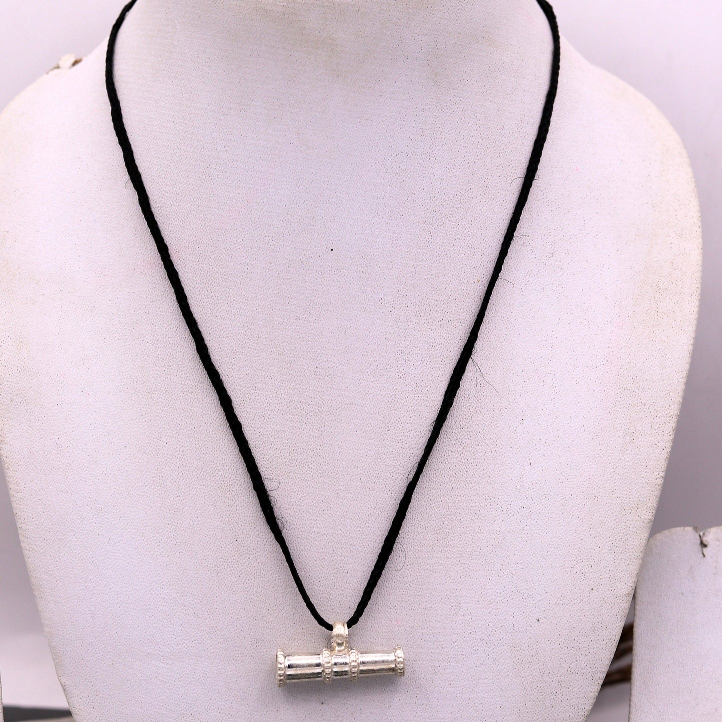 Traditional design Sterling silver antique style unisex pendant jewelry from rajasthan india nsp120 - TRIBAL ORNAMENTS