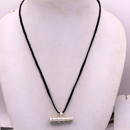 Traditional tribal sterling silver pendant with antique design, unisex jewelry from Rajasthan, India by TRIBAL ORNAMENTS