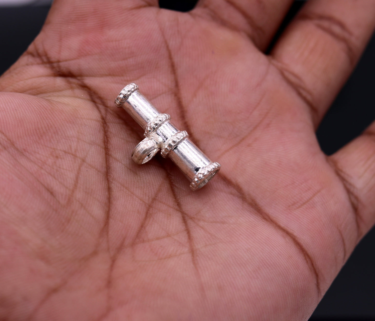 Traditional design Sterling silver antique style unisex pendant jewelry from rajasthan india nsp120 - TRIBAL ORNAMENTS