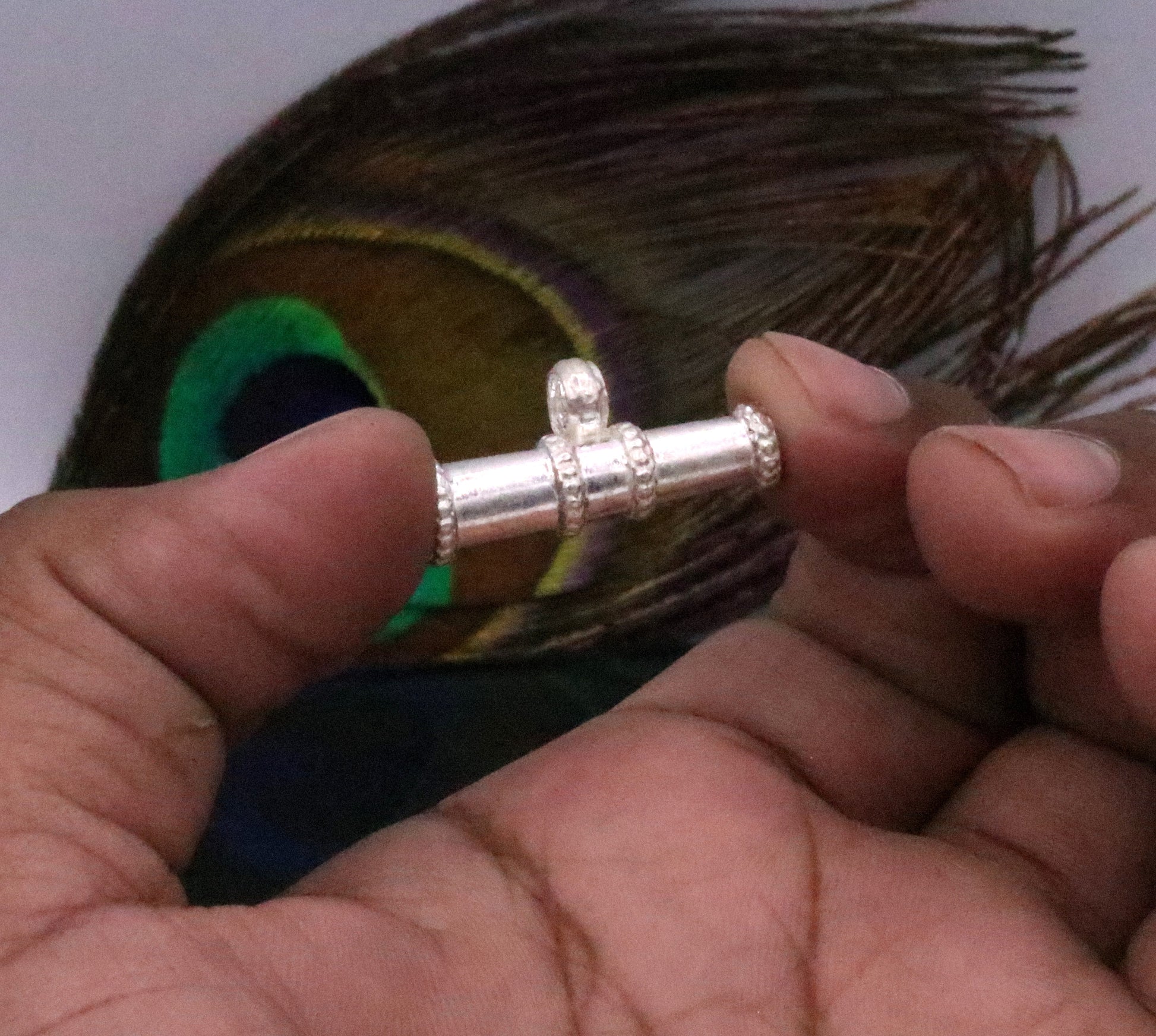 Traditional design Sterling silver antique style unisex pendant jewelry from rajasthan india nsp120 - TRIBAL ORNAMENTS