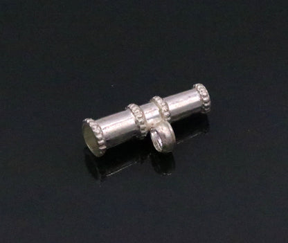 Traditional sterling silver pendant with tribal design, unisex jewelry from Rajasthan by TRIBAL ORNAMENTS.