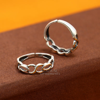 traditional design sterling silver vintage handmade toe ring belly dance women's jewelry awesome tribal jewelry rajasthan India ytr23 - TRIBAL ORNAMENTS