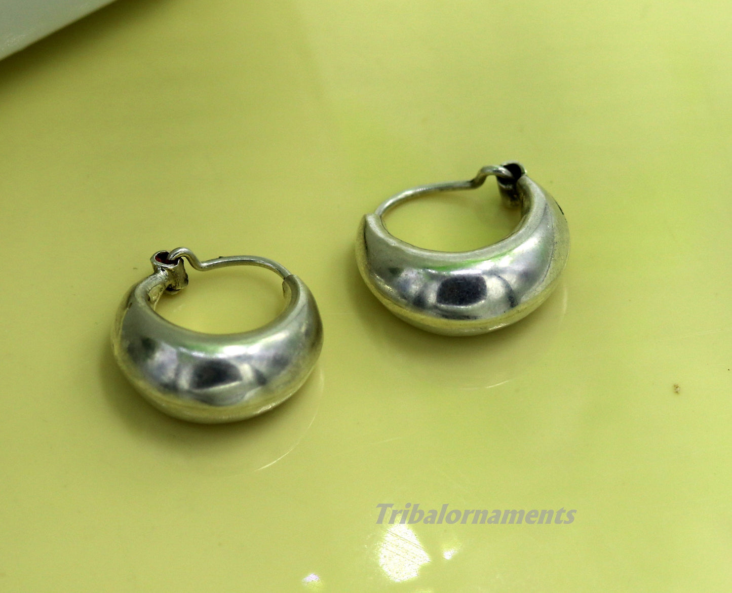 Traditional jewelry 925 sterling silver handmade vintage ethnic style hoops earrings kundal,ethnic pretty tribal belly dance jewelry s850 - TRIBAL ORNAMENTS