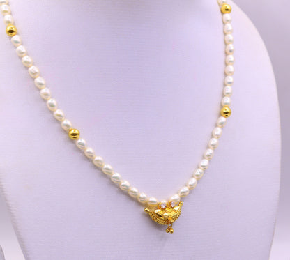 Traditional Rajasthani 18k yellow gold handmade amulet pendant gorgeous ethnic tribal jewelry from india - TRIBAL ORNAMENTS