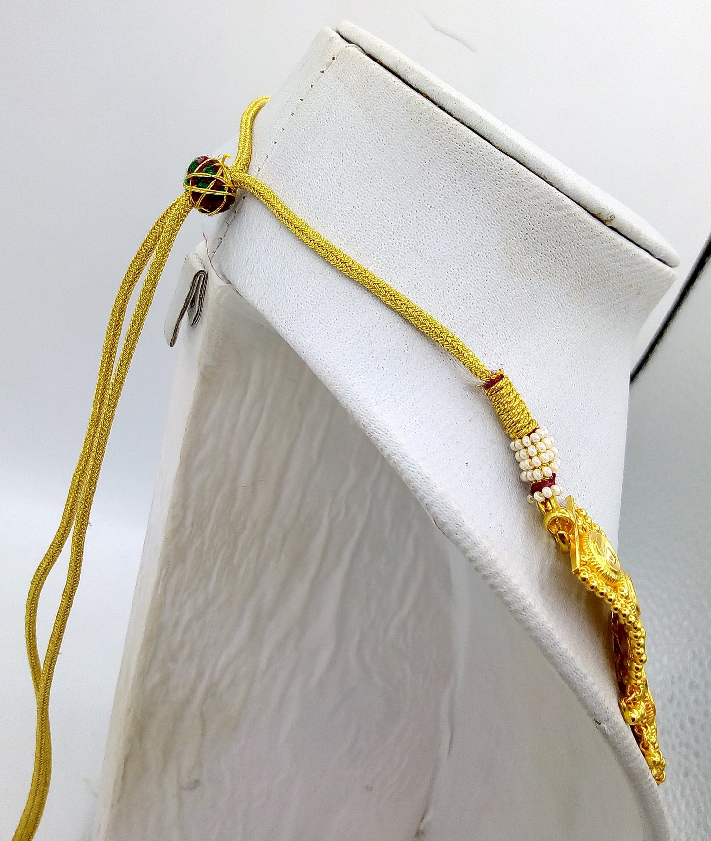 Traditional Tussi style vintage antique handmade 22 karat yellow gold fabulous wedding tribal necklace set for women's wedding jewelry - TRIBAL ORNAMENTS