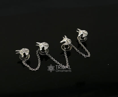 Ultimate Anibus design 925 Sterling Silver set of 4 kurta Buttons for Fashion Perfection, silver cufflinks, cultural trendy jewelry btn45 - TRIBAL ORNAMENTS