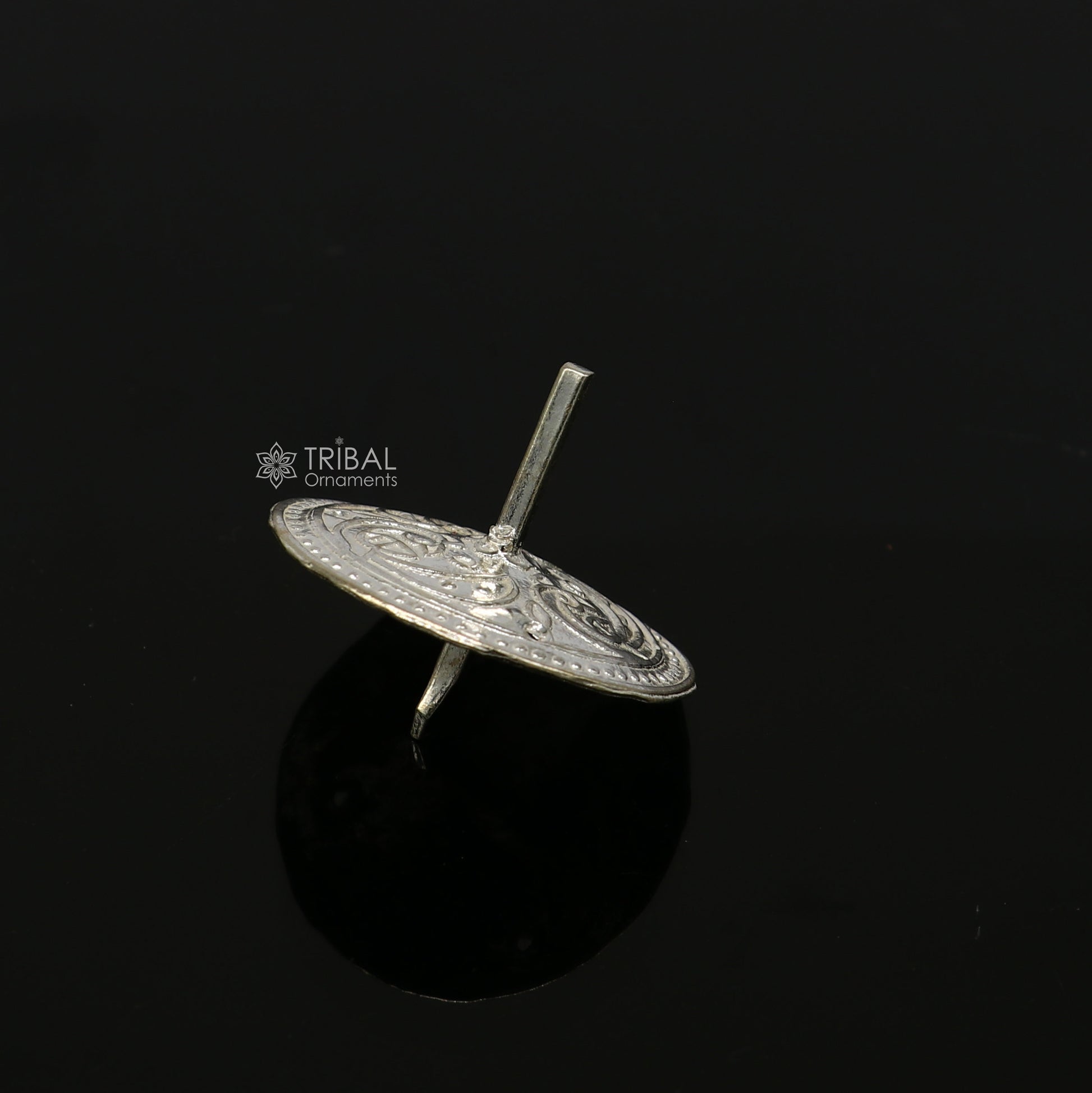 Unique Silver toy 925 sterling silver handmade Firki or Lattu toy , best silver toy for your baby Krishna idols, best silver article su1160 - TRIBAL ORNAMENTS