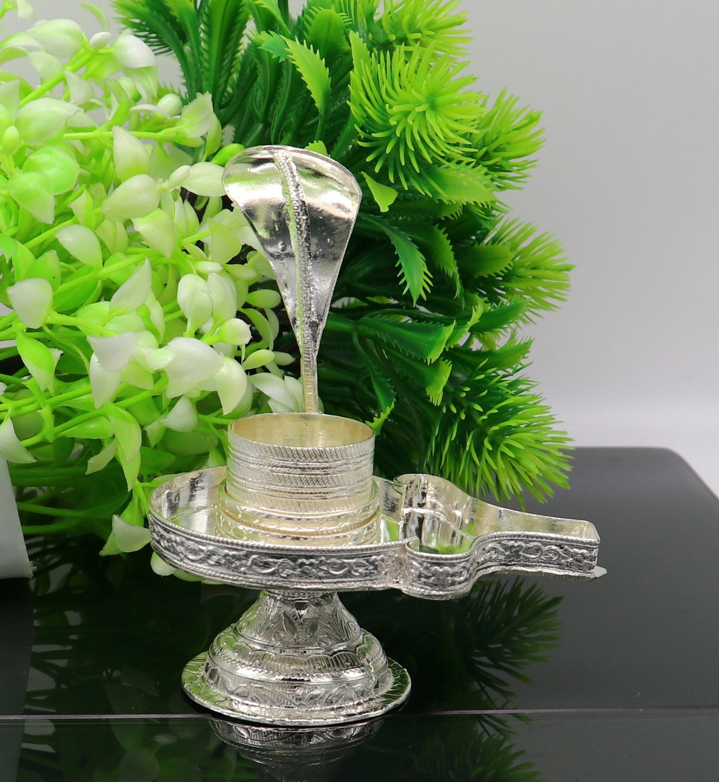 Vintage 925 solid silver lord shiva lingam stand/jalheri, use for put shiva lingam,home temple Article, awesome handmade article su169 - TRIBAL ORNAMENTS