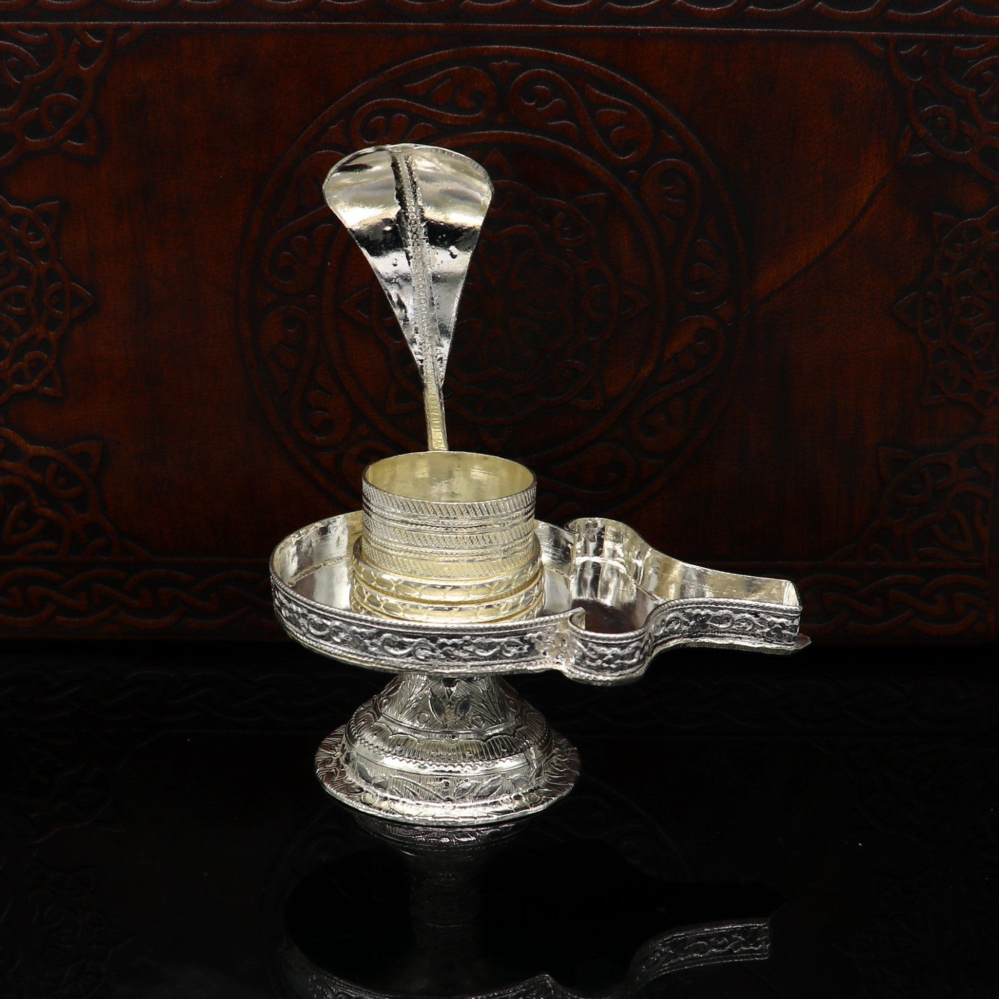 Vintage 925 solid silver lord shiva lingam stand/jalheri, use for put shiva lingam,home temple Article, awesome handmade article su169 - TRIBAL ORNAMENTS