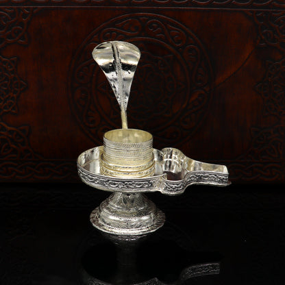 Vintage 925 solid silver lord shiva lingam stand/jalheri, use for put shiva lingam,home temple Article, awesome handmade article su169 - TRIBAL ORNAMENTS