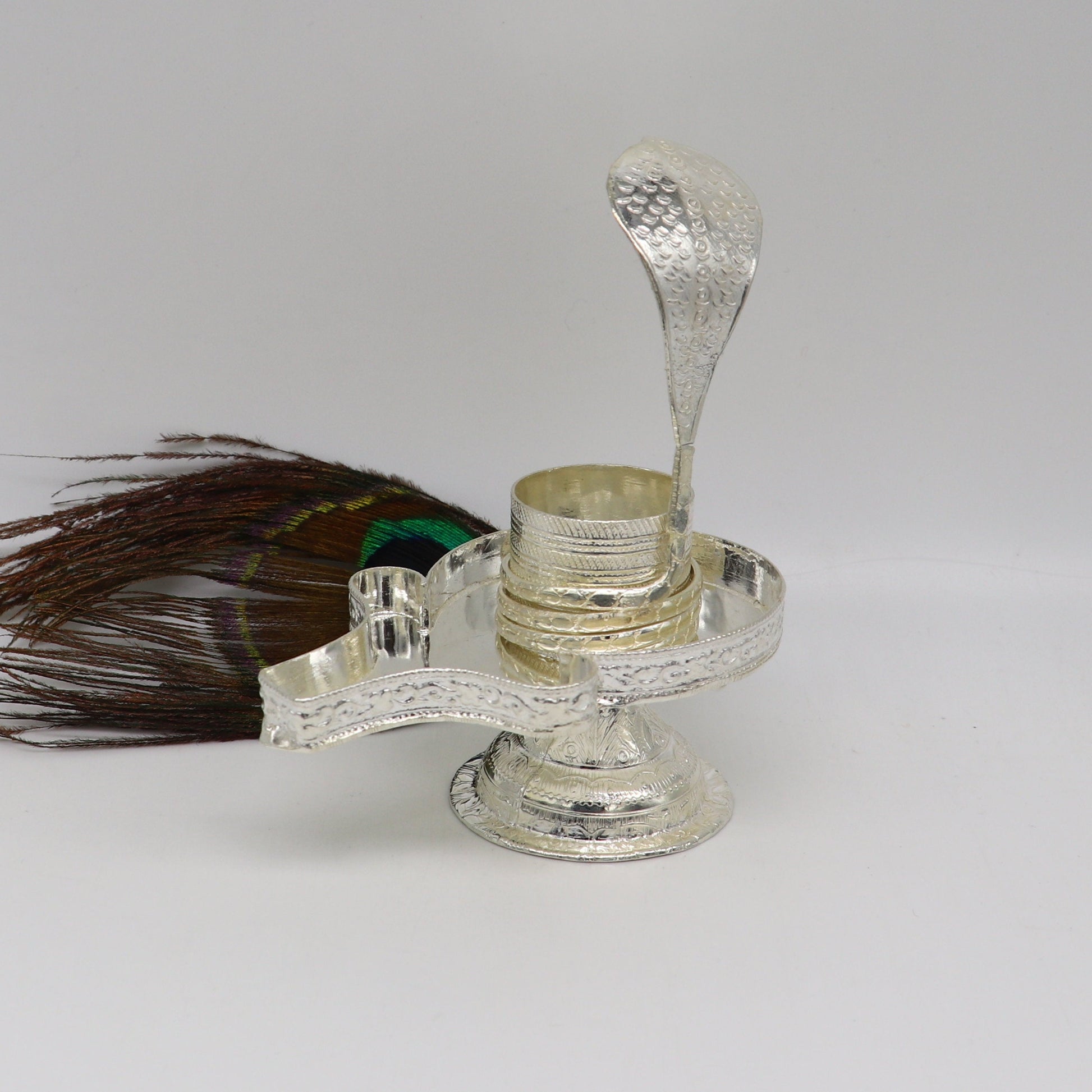 Vintage 925 solid silver lord shiva lingam stand/jalheri, use for put shiva lingam,home temple Article, awesome handmade article su169 - TRIBAL ORNAMENTS