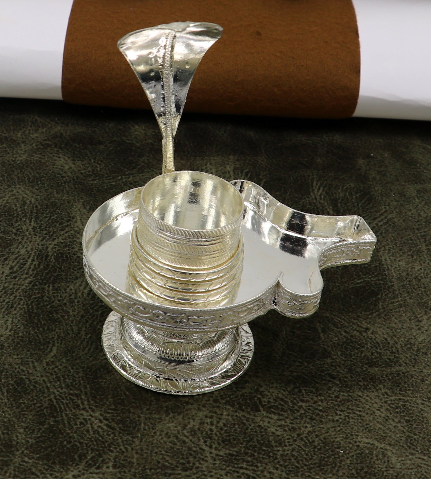 Vintage 925 solid silver lord shiva lingam stand/jalheri, use for put shiva lingam,home temple Article, awesome handmade article su169 - TRIBAL ORNAMENTS