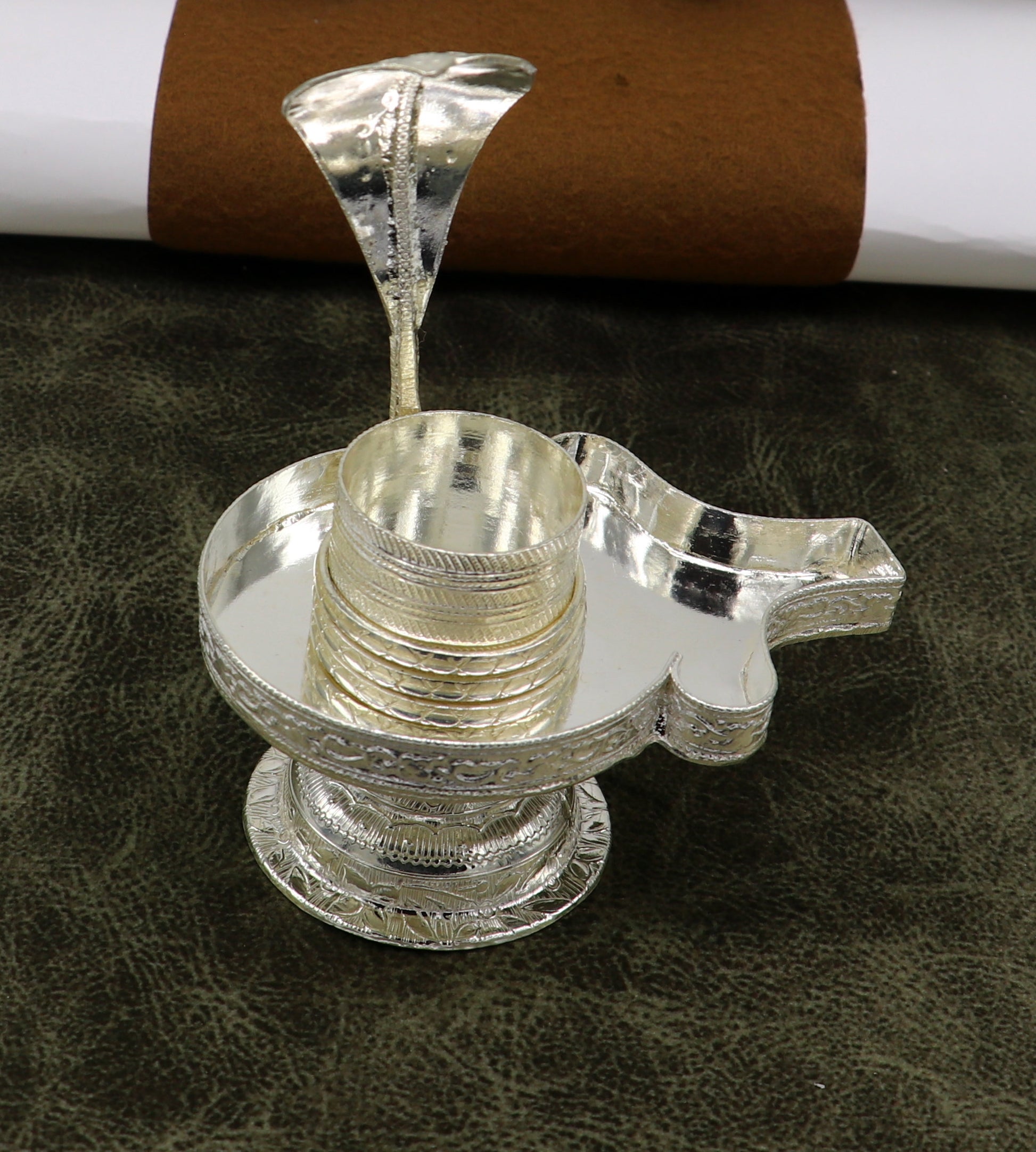 Vintage 925 solid silver lord shiva lingam stand/jalheri, use for put shiva lingam,home temple Article, awesome handmade article su169 - TRIBAL ORNAMENTS