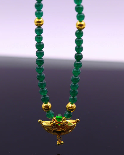 Vintage antique 20karat yellow gold amulet pendant excellent stylish jewelry for girl's women's from tribal rajasthan india - TRIBAL ORNAMENTS