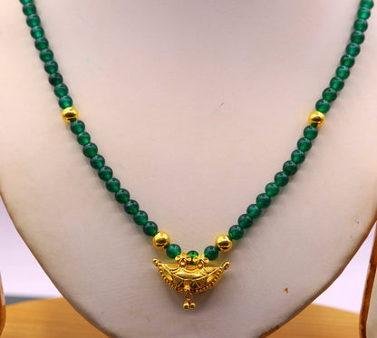 Vintage antique 20karat yellow gold amulet pendant excellent stylish jewelry for girl's women's from tribal rajasthan india - TRIBAL ORNAMENTS