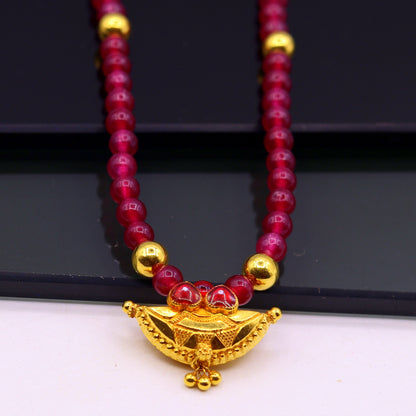 Vintage antique 20karat yellow gold amulet pendant excellent stylish jewelry for girl's women's from tribal rajasthan india - TRIBAL ORNAMENTS