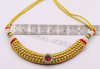 Vintage antique design 22kt gold handmade beads tribal necklace choker gorgeous women's wedding party jewelry set51 - TRIBAL ORNAMENTS
