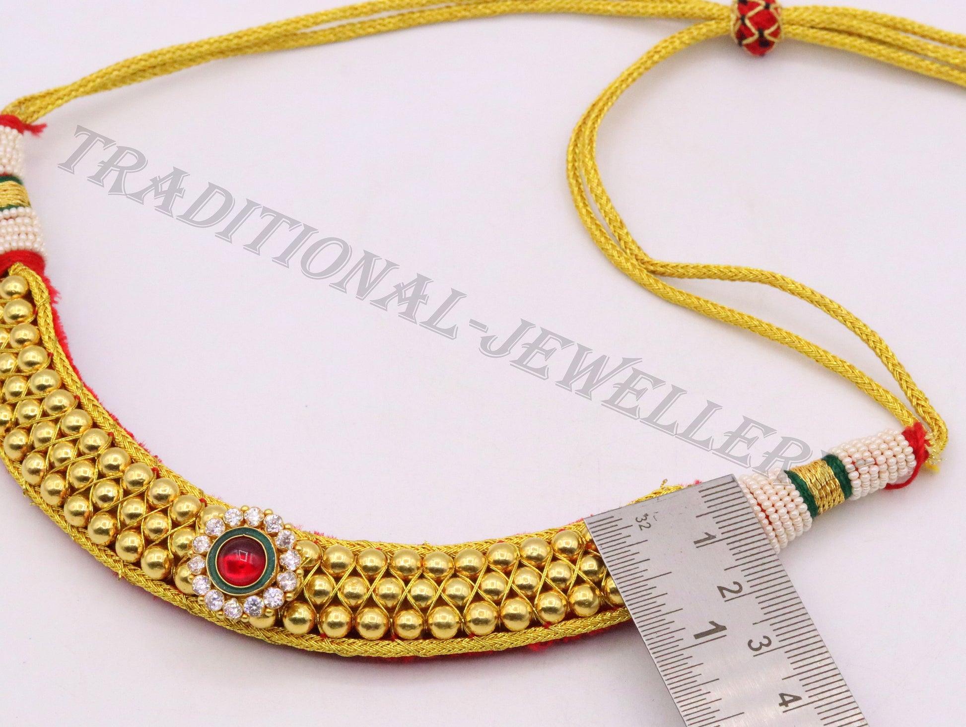 Vintage antique design 22kt gold handmade beads tribal necklace choker gorgeous women's wedding party jewelry set51 - TRIBAL ORNAMENTS