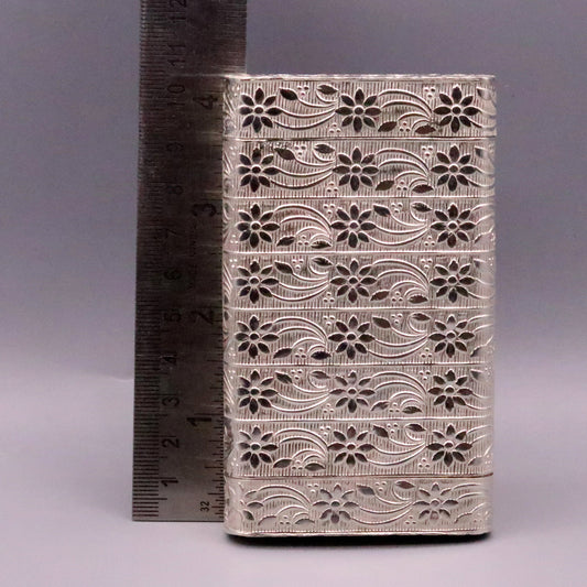 Vintage antique design 925 sterling silver handmade trinket box excellent casket cigar box jewelry for royal jewelry trnk27 - TRIBAL ORNAMENTS