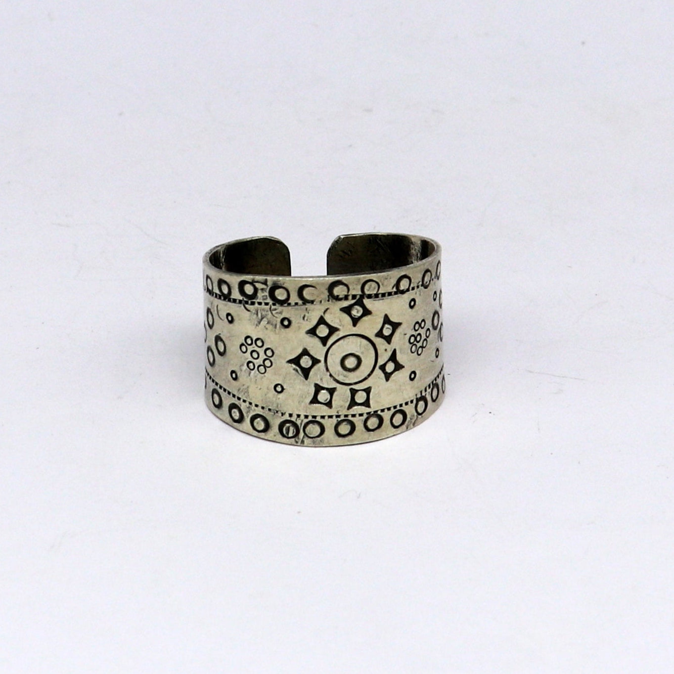 Vintage antique design handmade 925 sterling silver gorgeous charm ring adjustable band, stylish gifting stone work tribal jewelry ring247 - TRIBAL ORNAMENTS