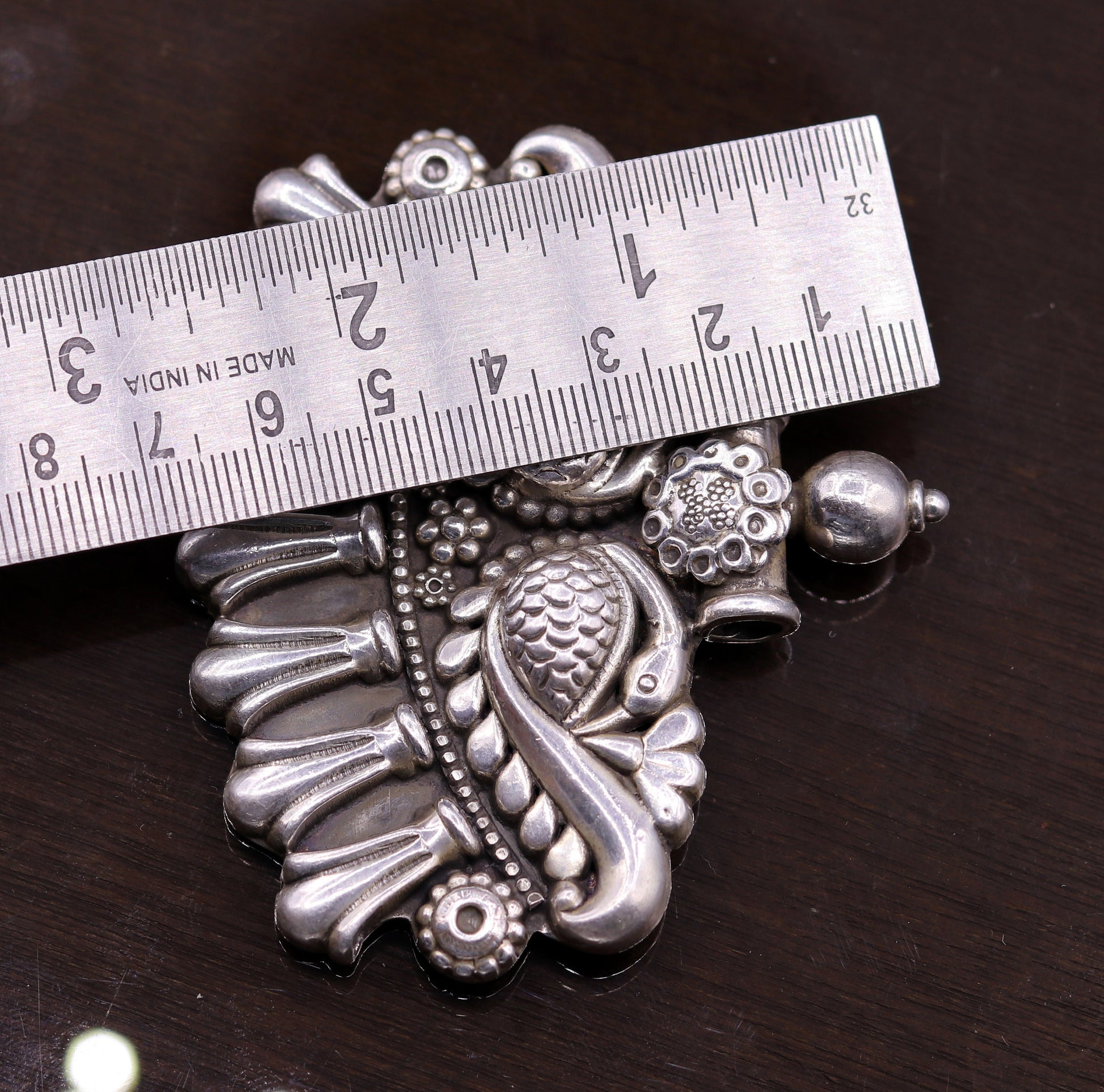 Vintage antique design handmade 925 sterling silver gorgeous design peacock pendant ethnic tribal jewelry from India nsp247 - TRIBAL ORNAMENTS
