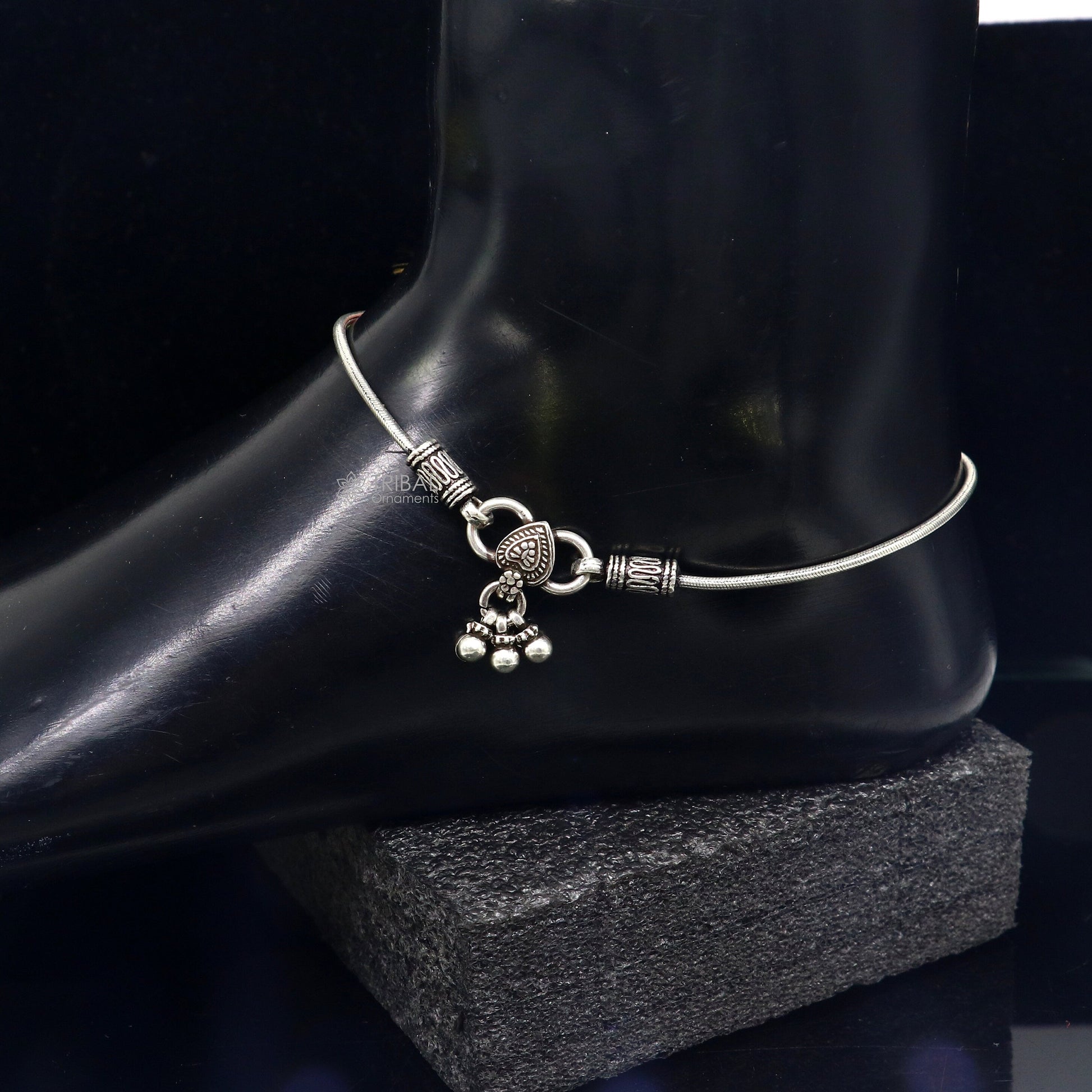 Vintage antique design handmade 925 sterling silver snake chain ankle bracelet, excellent customized trendy anklets foot bracelet ank594 - TRIBAL ORNAMENTS