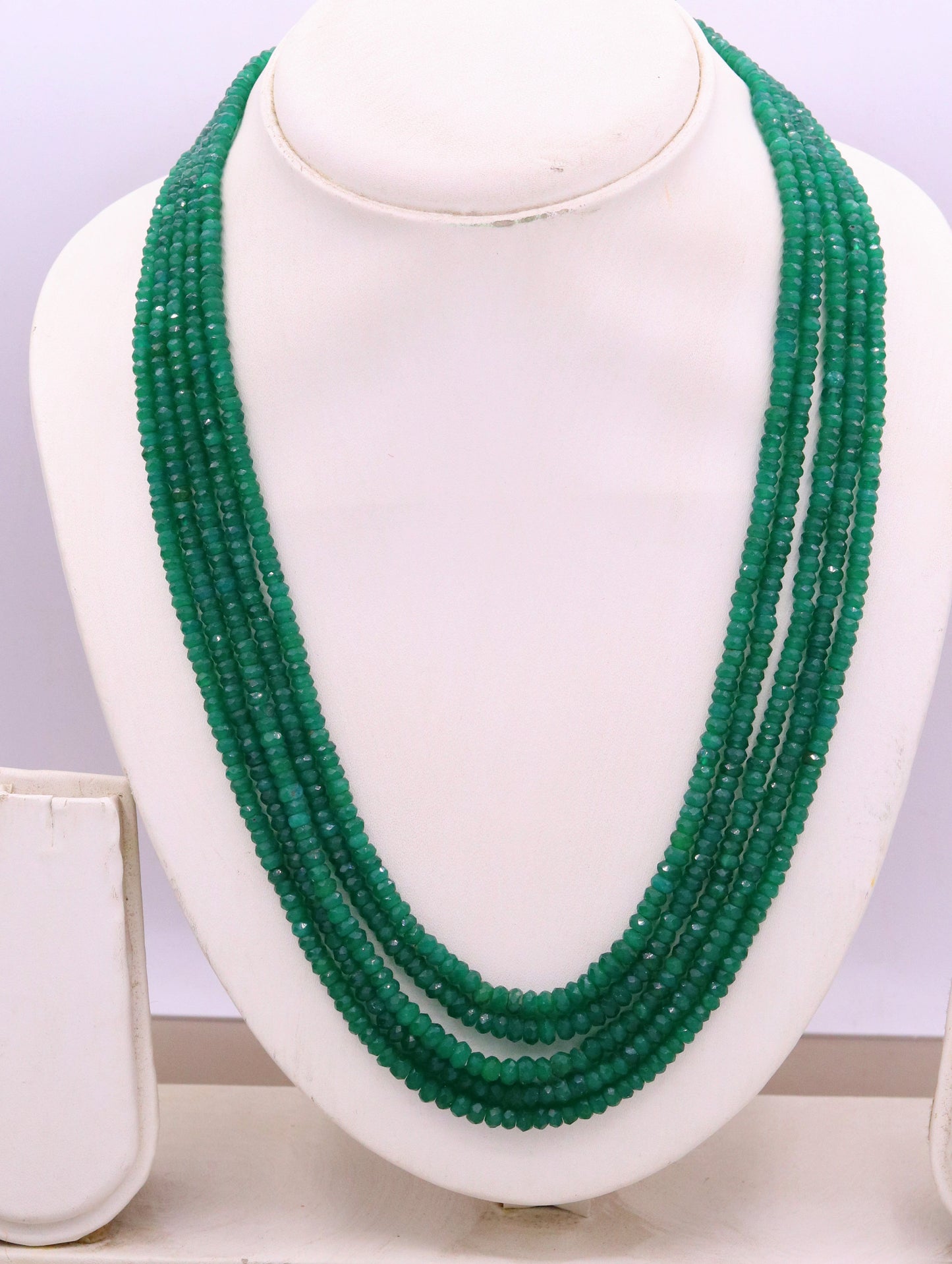 Vintage antique design handmade gorgeous Green Quartz five line necklace, excellent beaded charm necklace tribal jewelry from india qd02 - TRIBAL ORNAMENTS