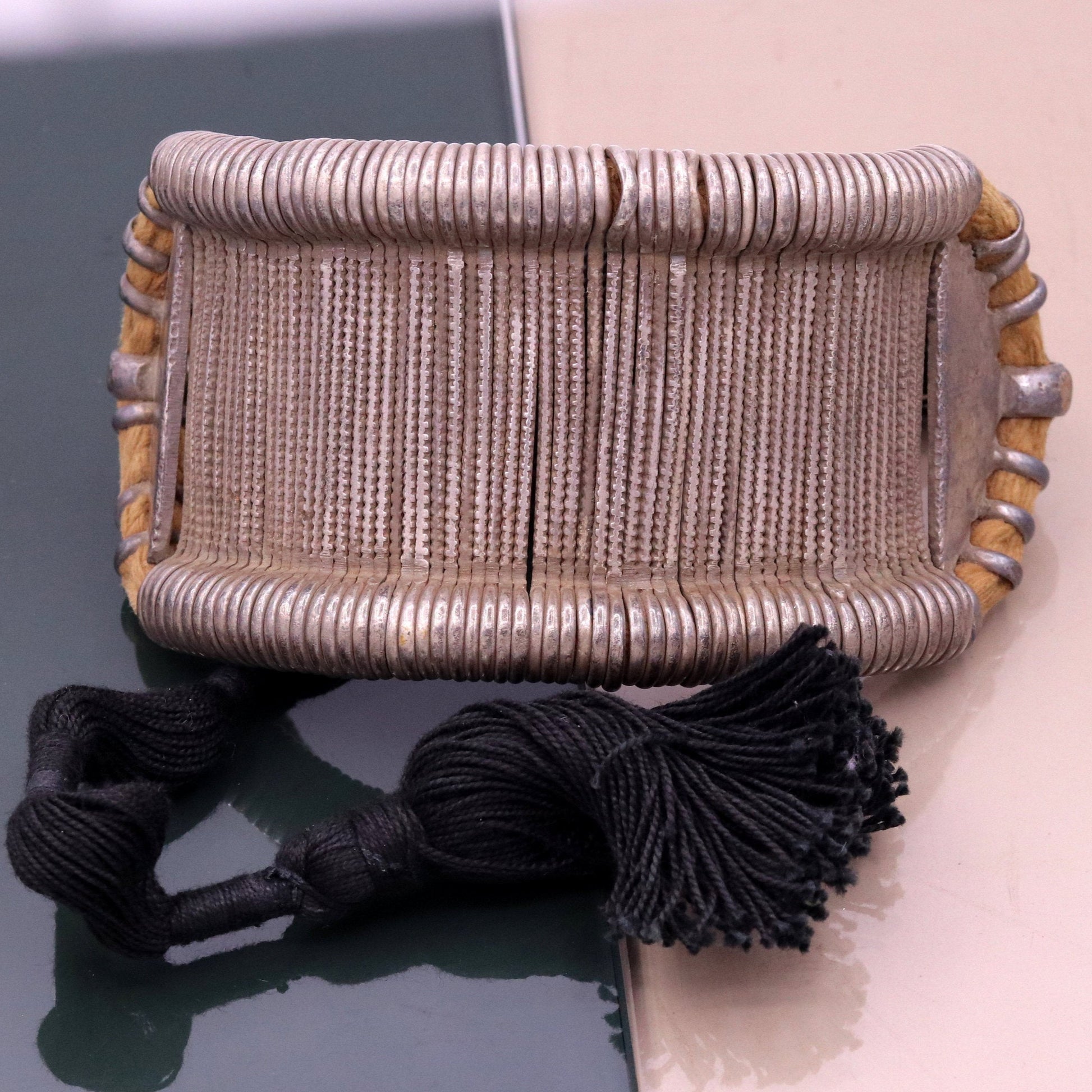 Vintage antique solid sterling silver traditional handcrafted old used cuff bracelet, armlet ,upper arm bracelet tribal jewelry india ocb08 - TRIBAL ORNAMENTS