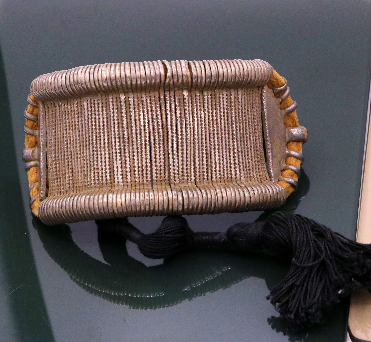 Vintage antique solid sterling silver traditional handcrafted old used cuff bracelet, armlet ,upper arm bracelet tribal jewelry india ocb08 - TRIBAL ORNAMENTS